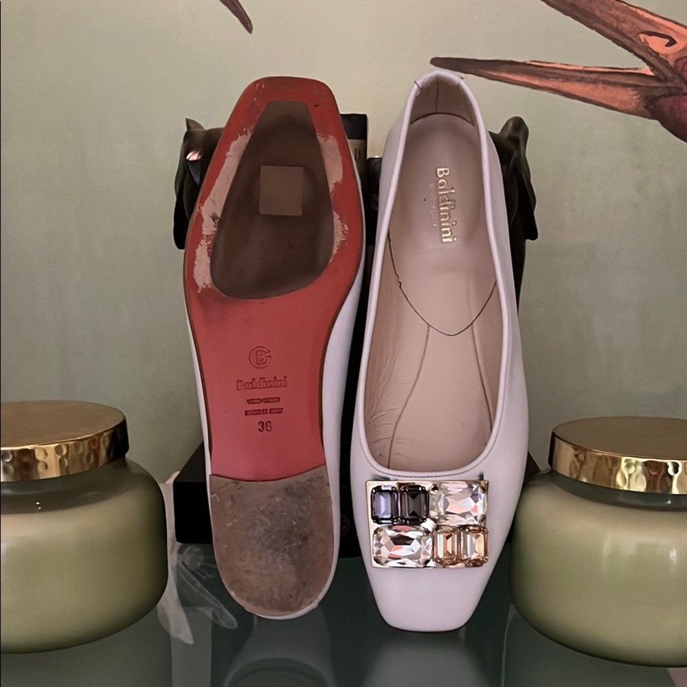 Baldinini White Flats Classic Loafers - Picture 7 of 7